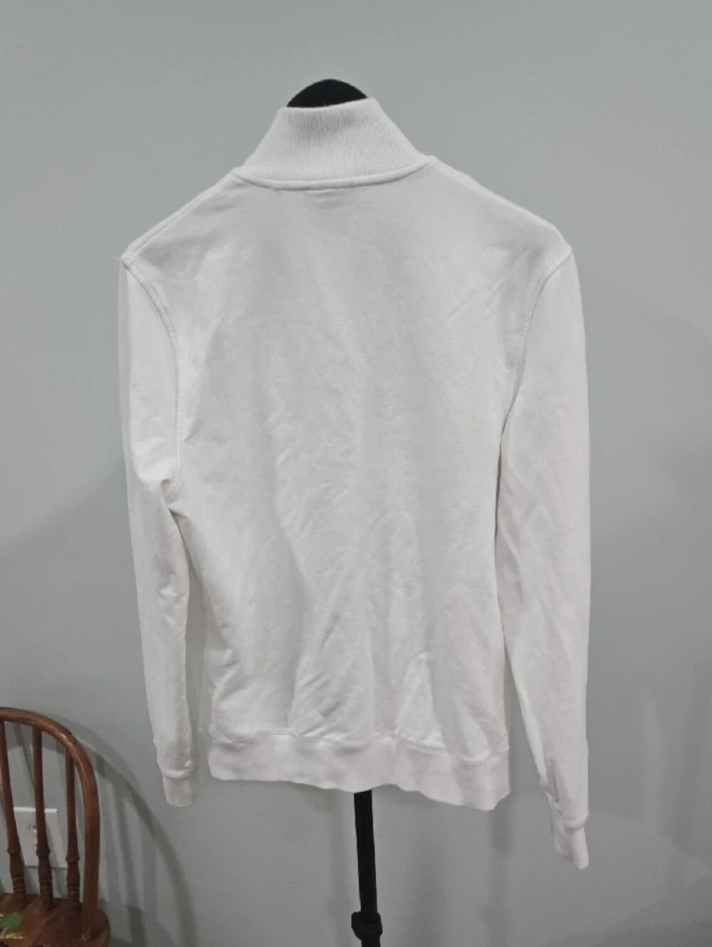 Michael Kors White Full-Zip MK Logo Bomber Jacket